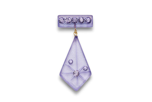Lavender Moonglow Starburst Brooch