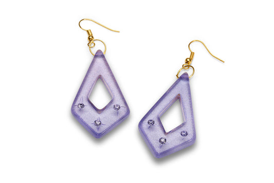 Lavender Moonglow Starburst Earrings