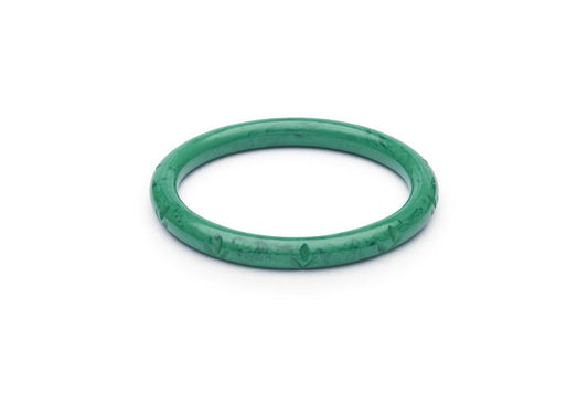 Narrow Malachite Fakelite Bangle