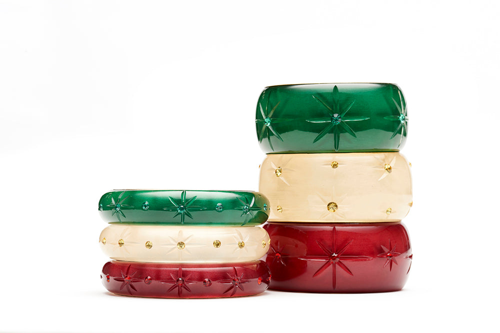 Extra Wide Ruby Moonglow Bangle