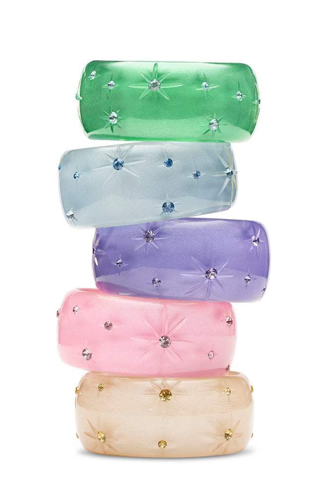 Extra Wide Lavender Moonglow Bangle