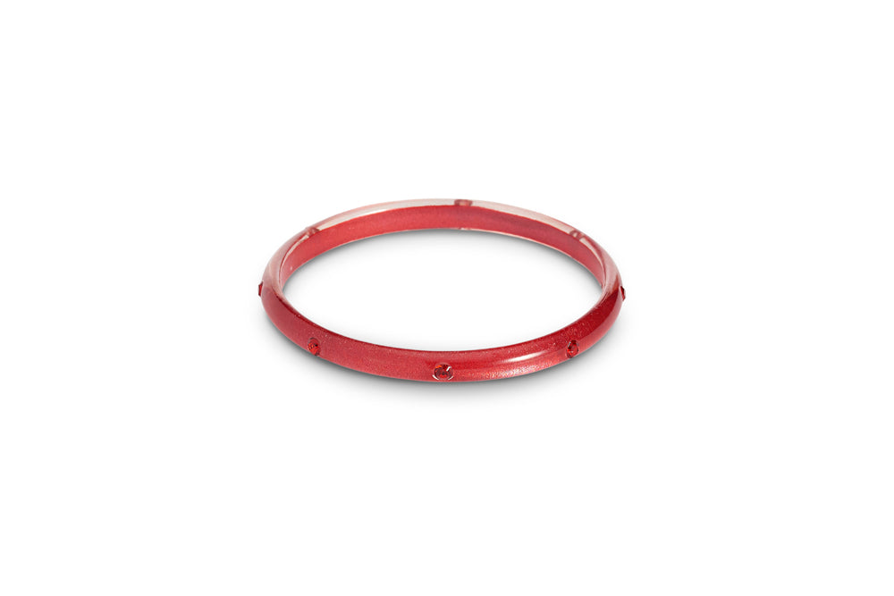 Narrow Ruby Moonglow Bangle