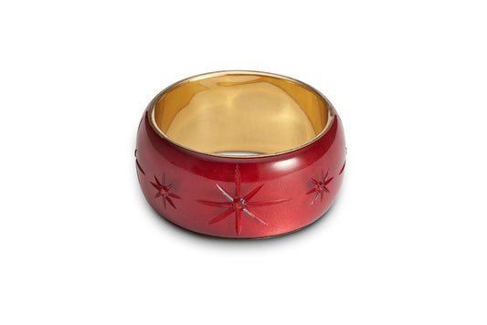 Extra Wide Ruby Moonglow Bangle