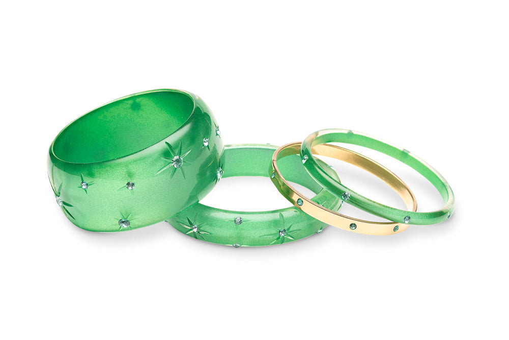 Narrow Seafoam Moonglow Bangle