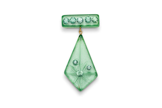 Seafoam Moonglow Starburst Brooch