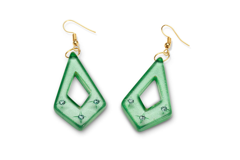 Seafoam Moonglow Starburst Earrings