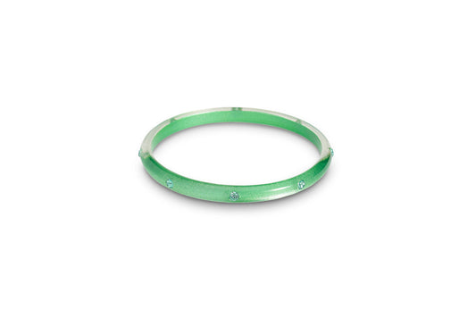 Narrow Seafoam Moonglow Bangle