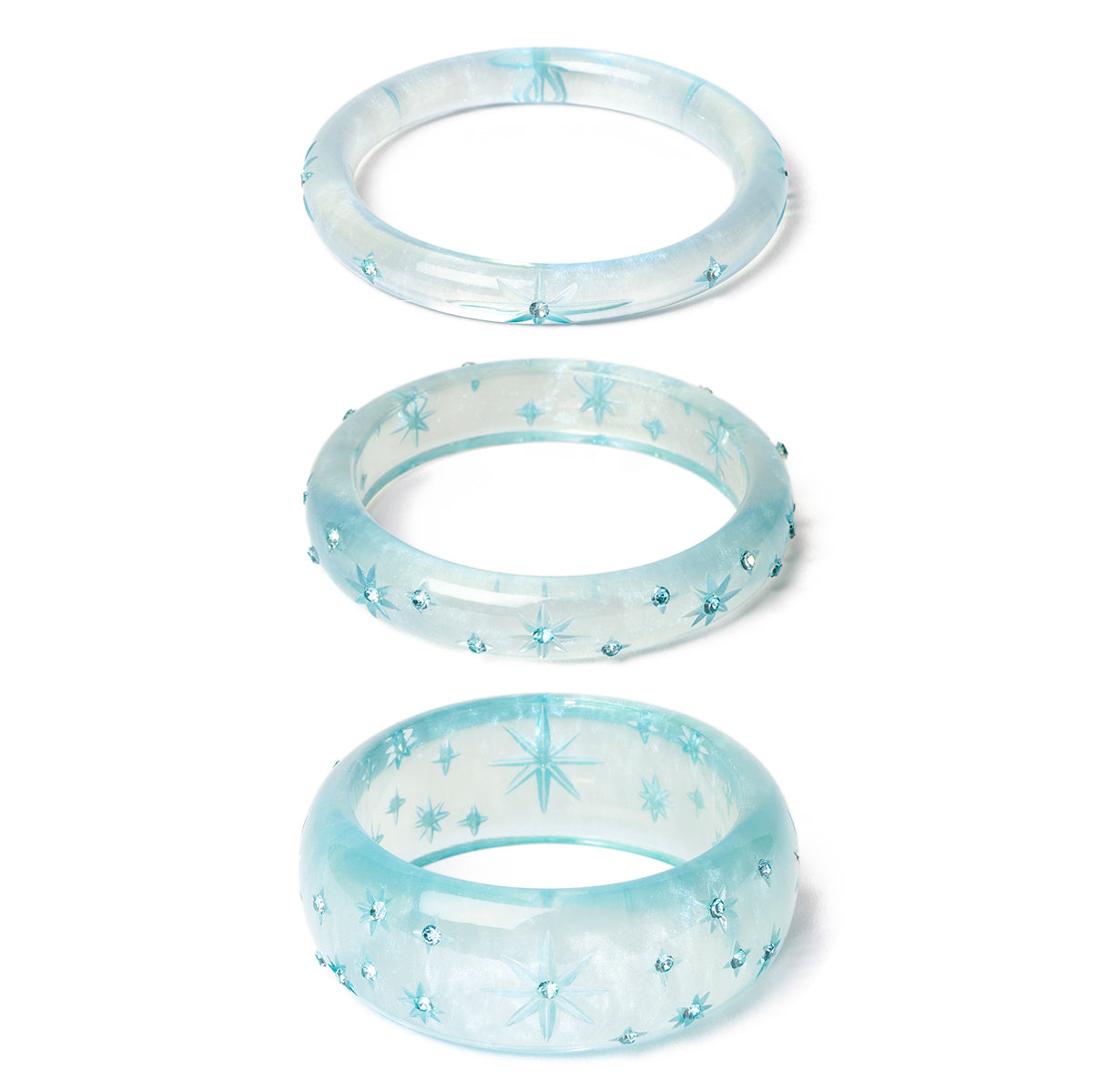 Sky Tulle Bangles Set of 3