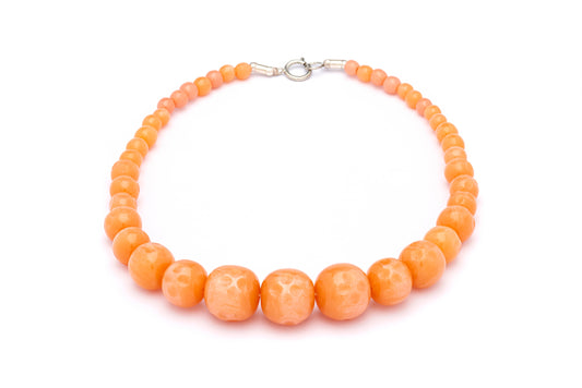 Peachy Carved Beads