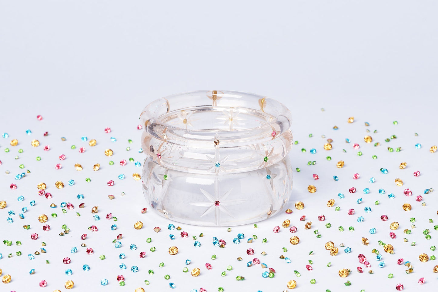 Set of Three Sparkling Gems Bangles