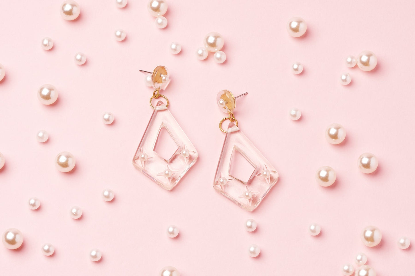 Sparkling Pearls Drop Earrings