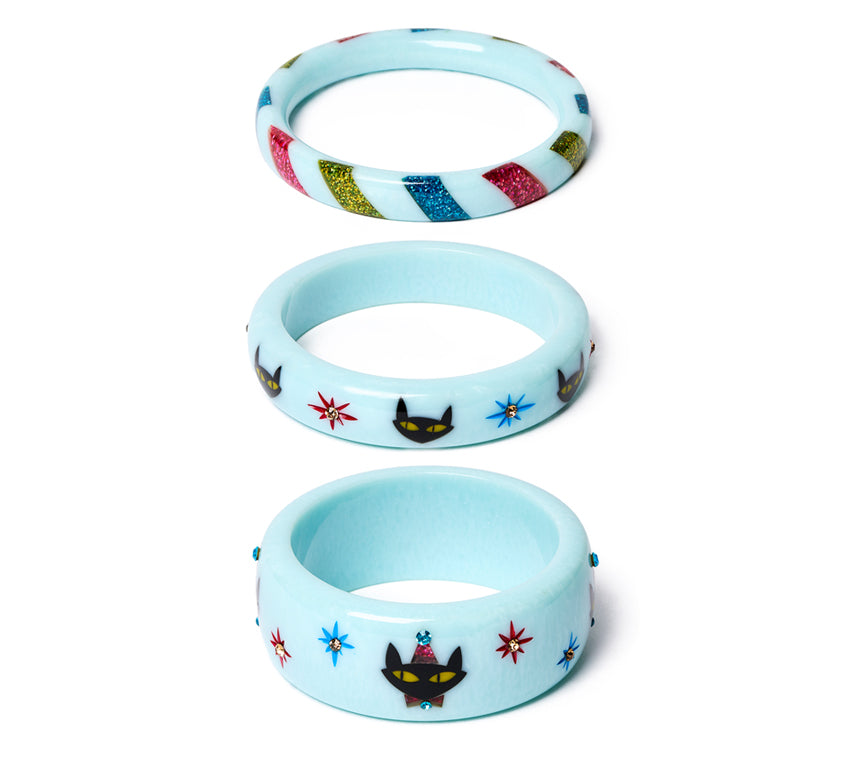 Purrfect Party Set of 3 Bangles