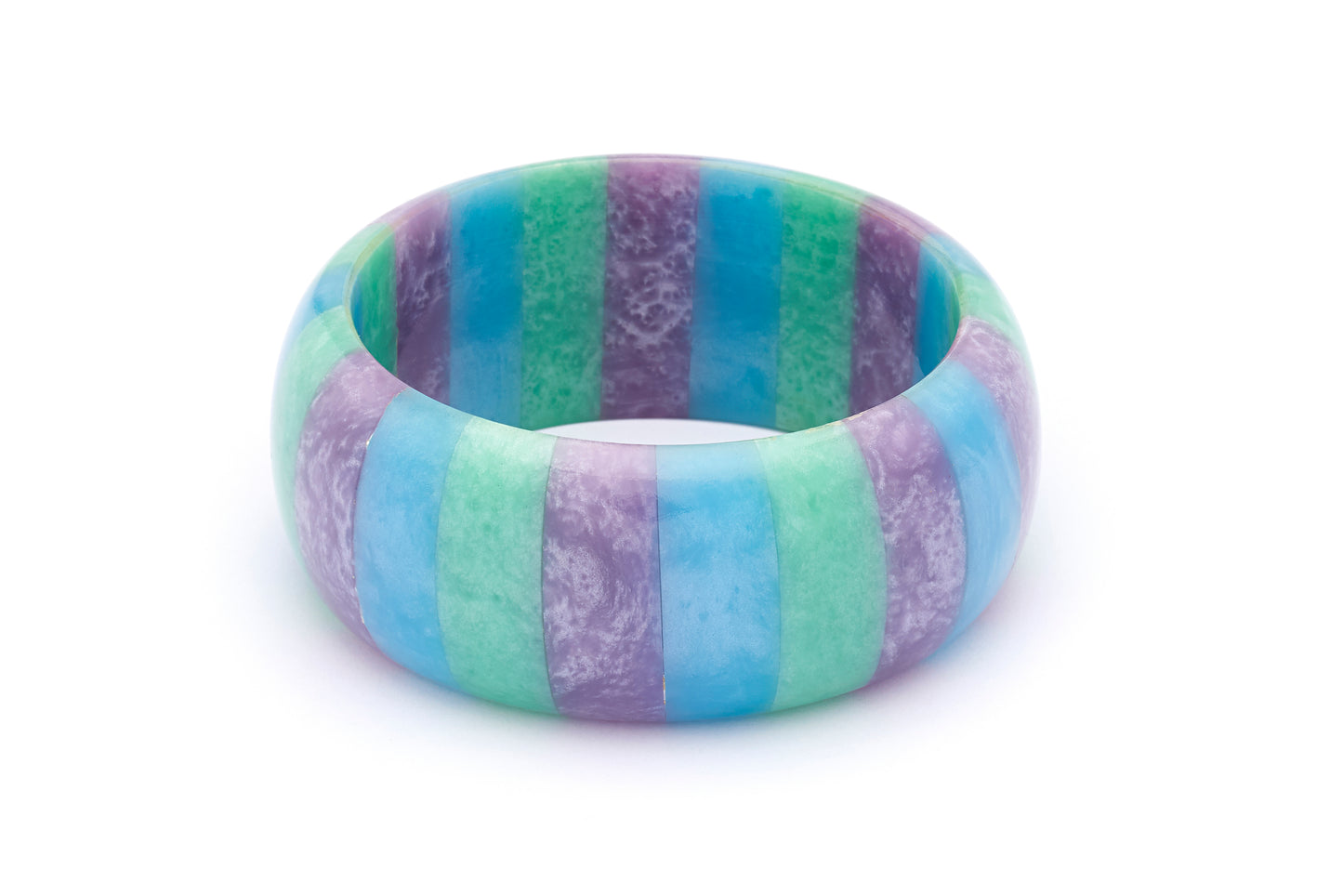 Wide Frosty Stripe Bangle