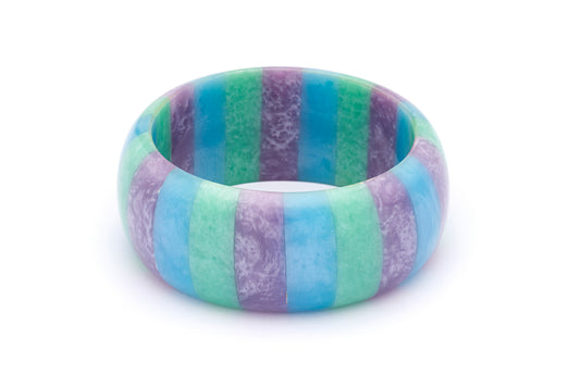 Wide Frosty Stripe Bangle