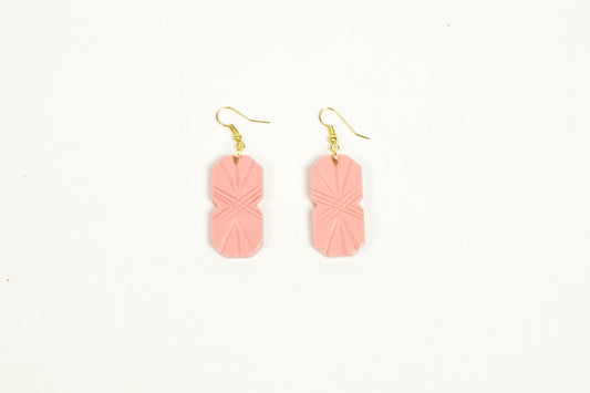 Pale Pink Fakelite Drop Earrings