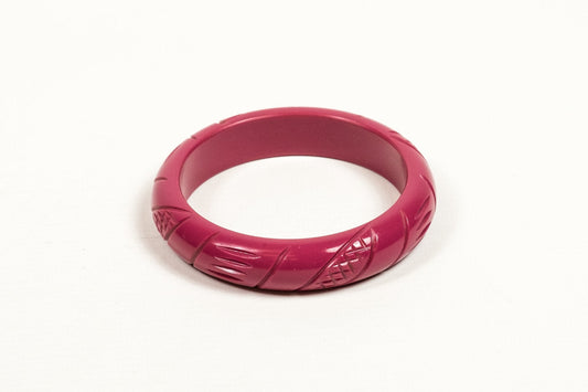 Deep Fuchsia Midi Fakelite Bangle