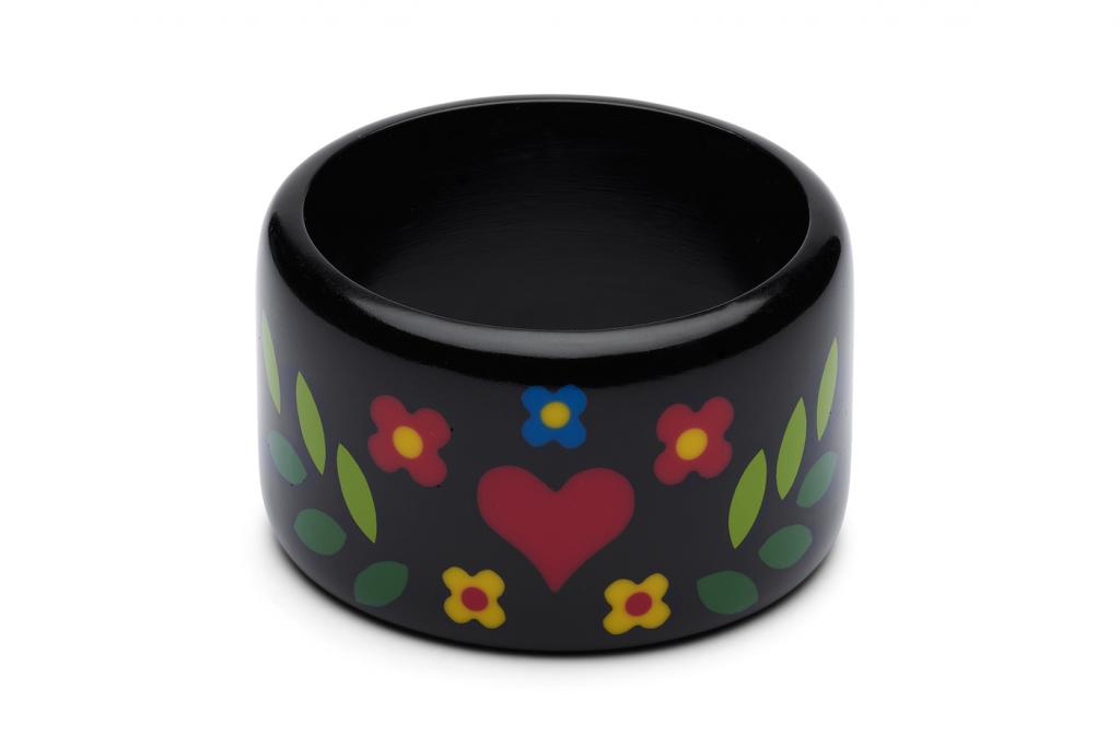 Folklore Extra Wide Black Bangle