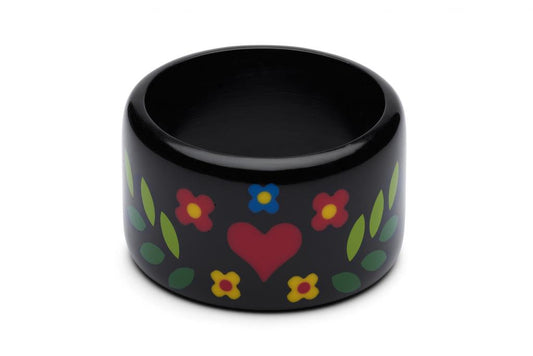 Folklore Extra Wide Black Bangle