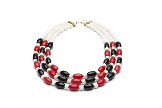 Folklore Red Three String Necklace