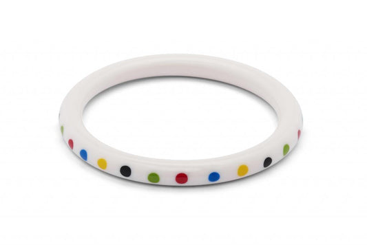 Folklore Narrow White Bangle