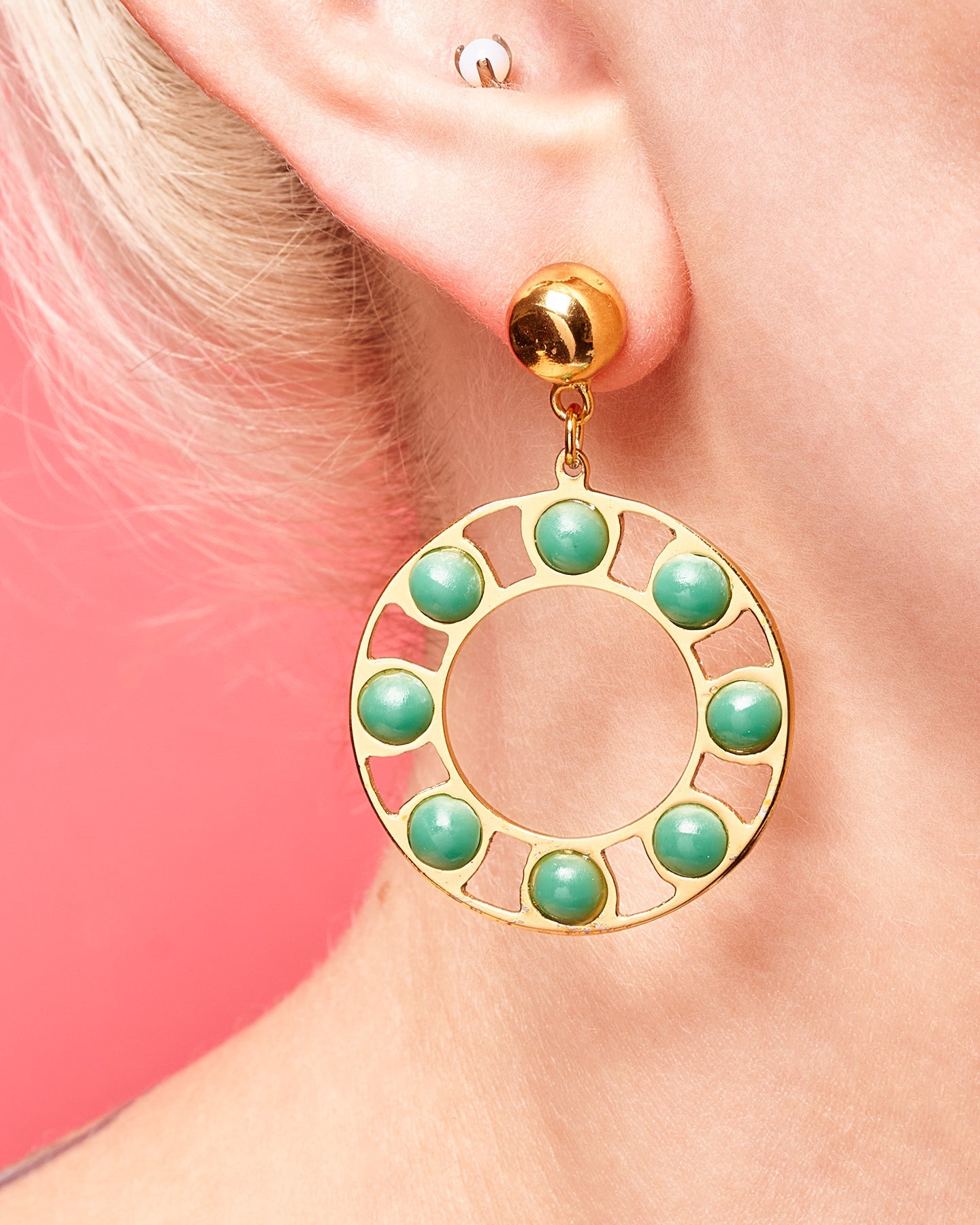 Calm Drop Hoop Earrings