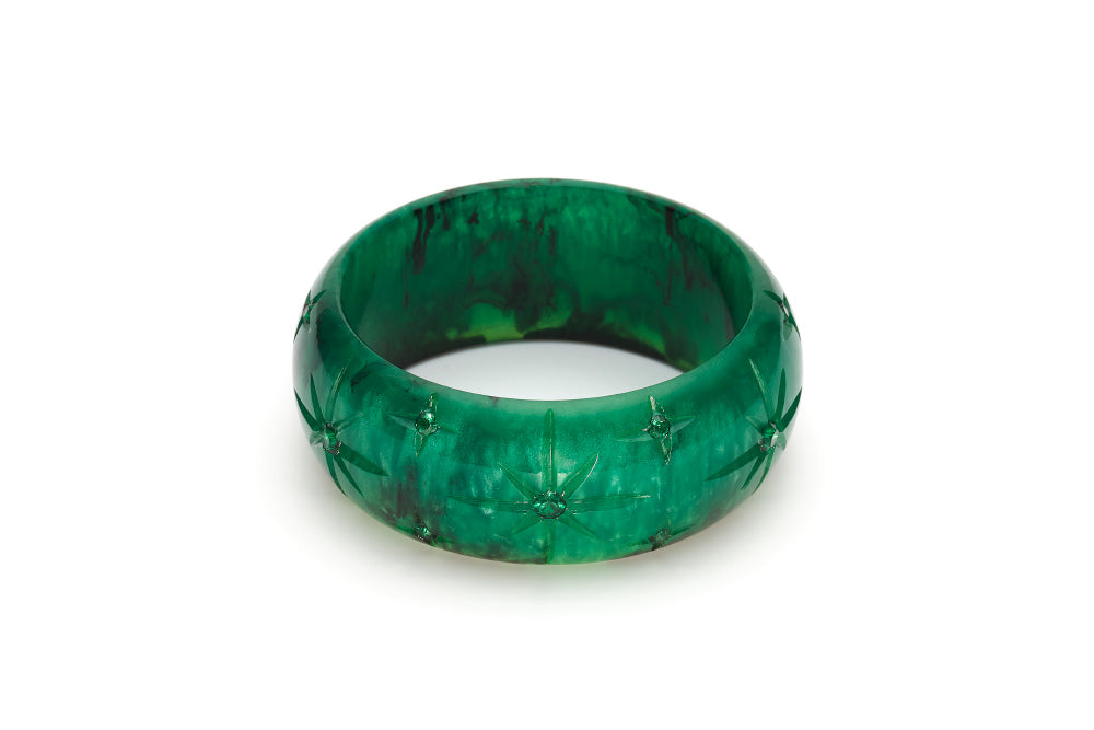 Wide Monster Mash Carved Bangle