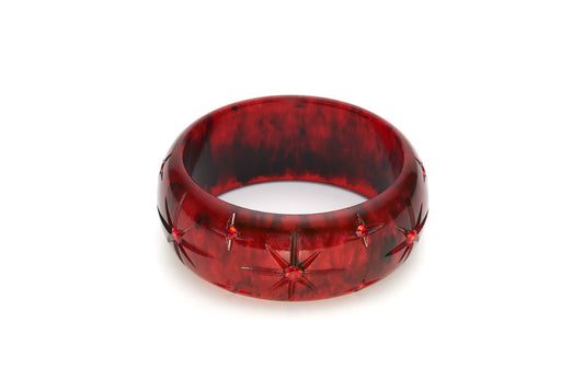 Wide Vamp Carved Bangle