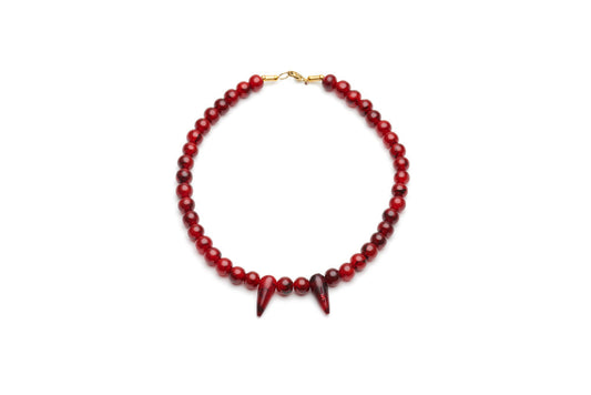 Vamp Fangs Bead Necklace