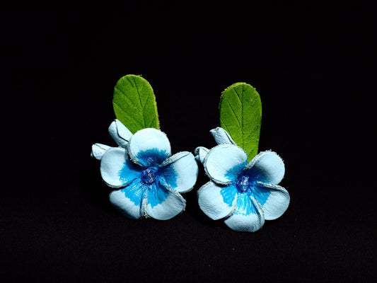 Hibiscus Earring Pale Blue