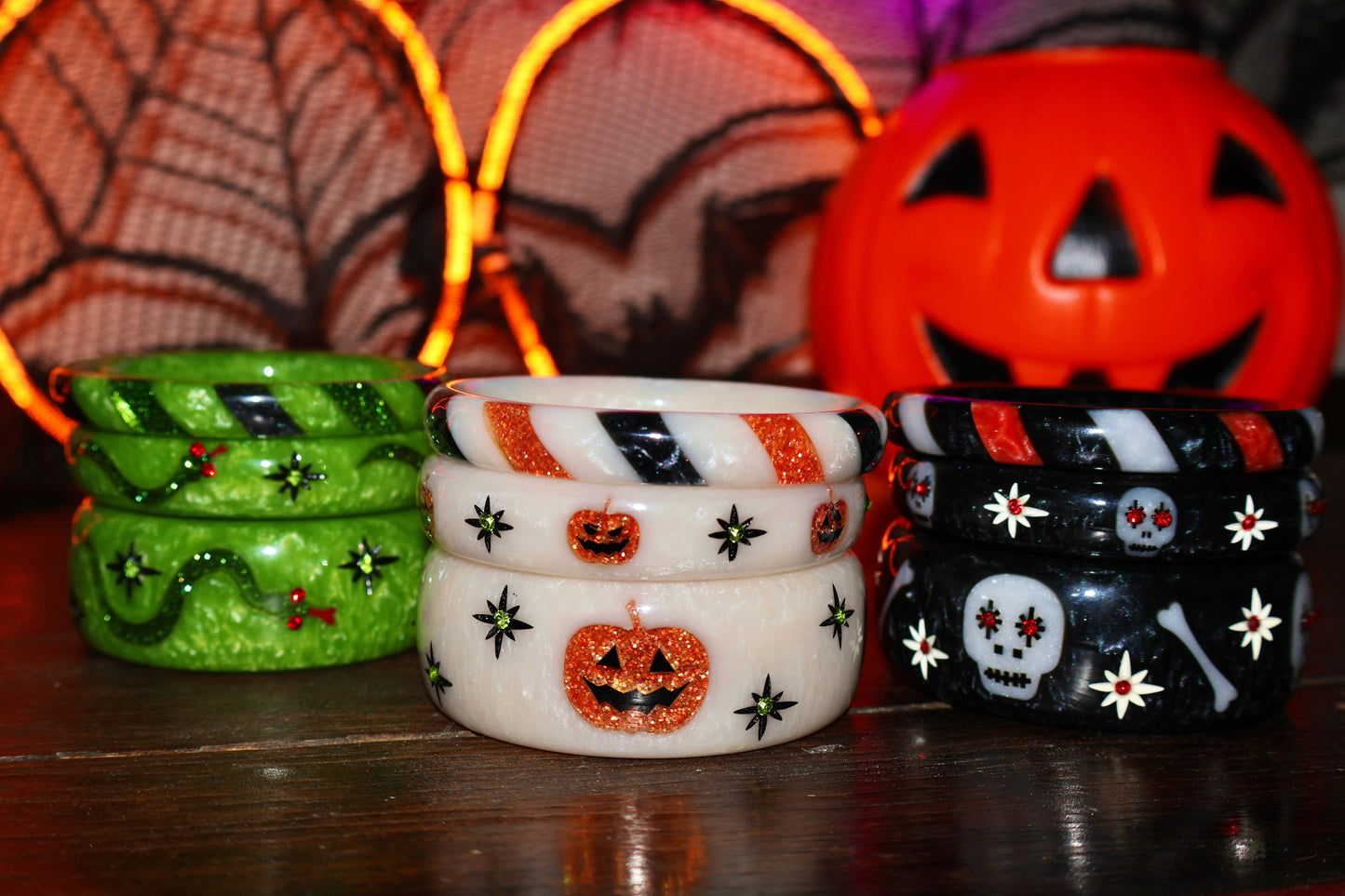 Narrow Slither Candy Cane Bangle