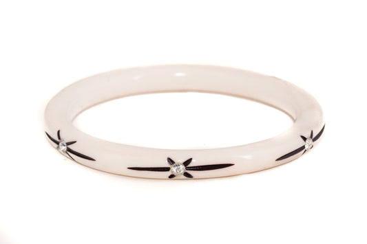 Narrow Ivory Starburst Bangle