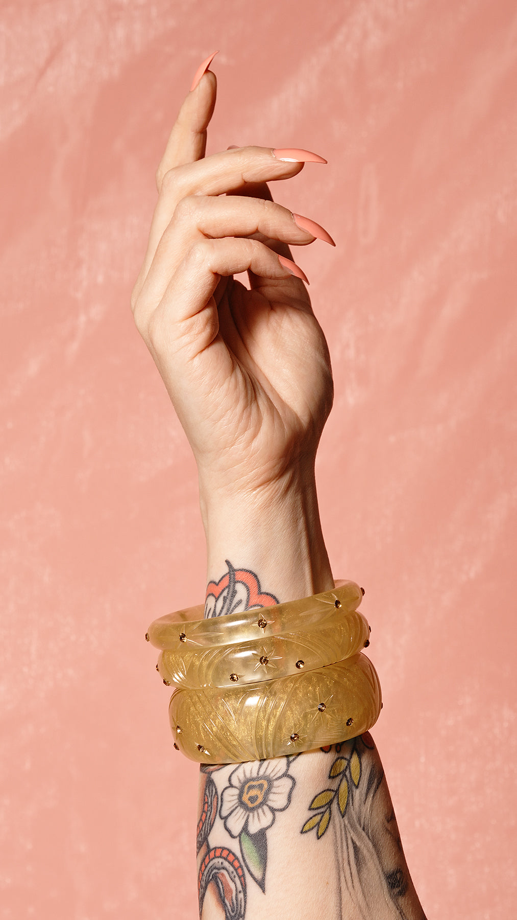 Narrow Gold Voile Bangle