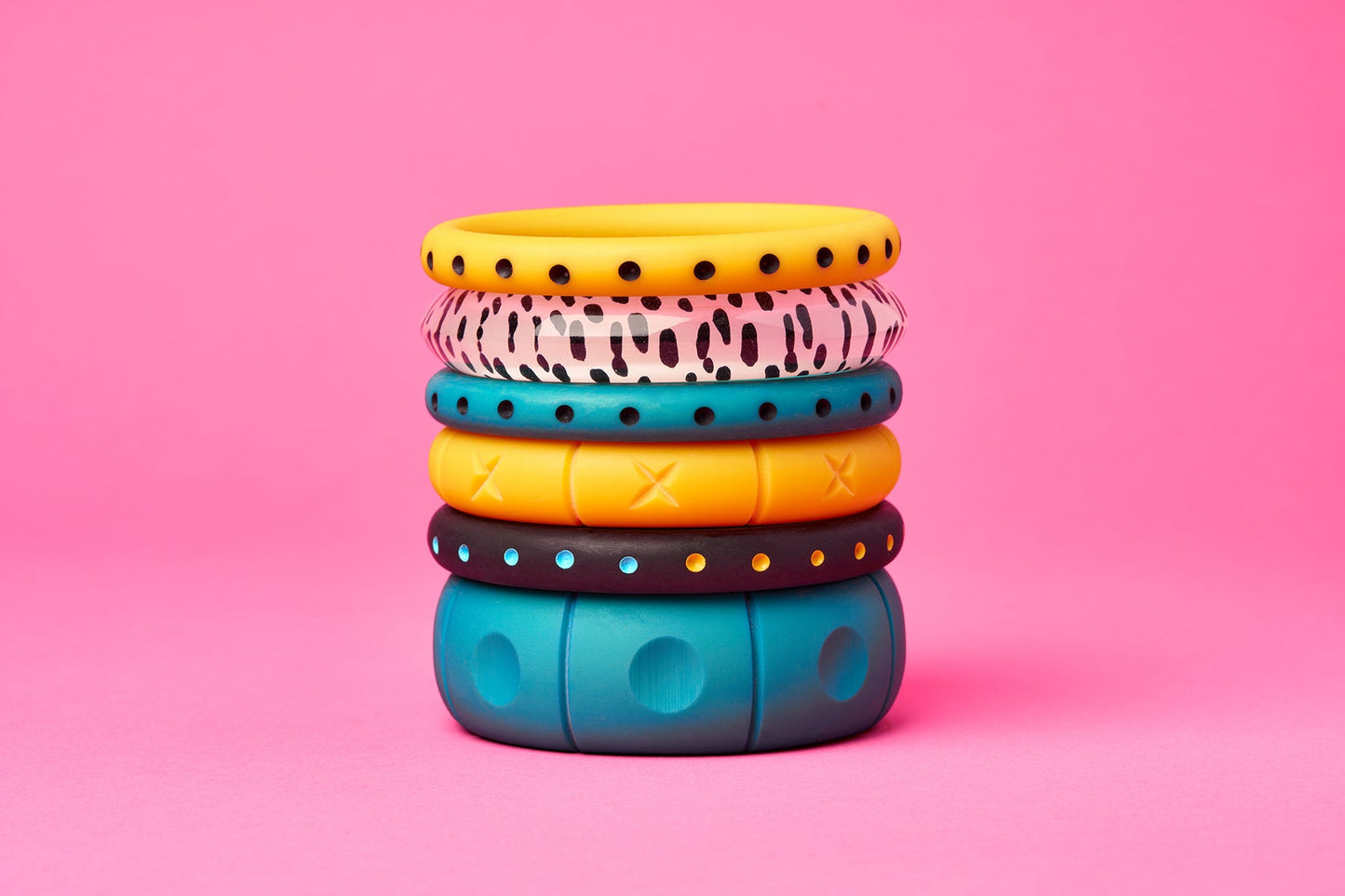 Multicoloured Matte Disc Necklace