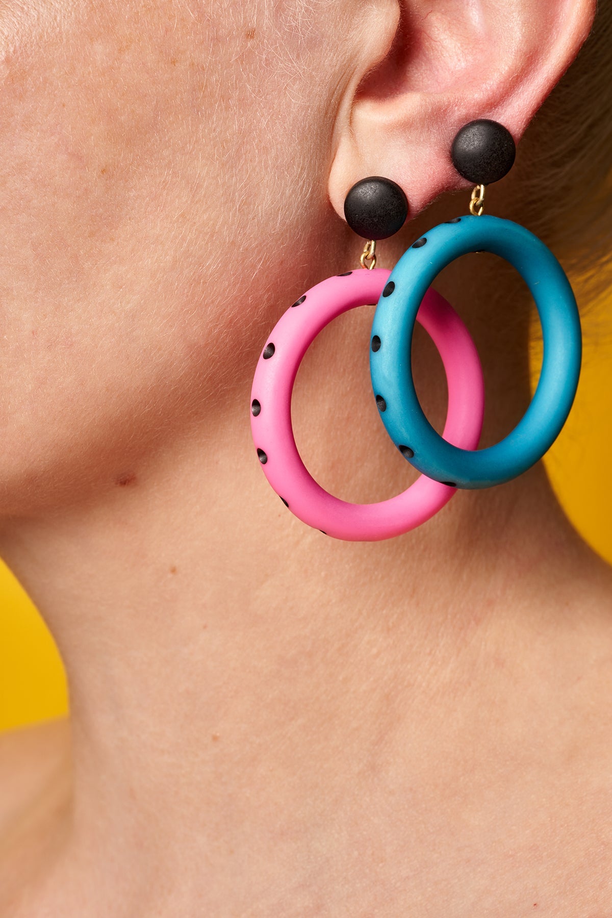 Large Azalea Matte Hoop Earrings