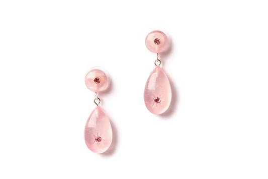Earrings Pink Chiffon