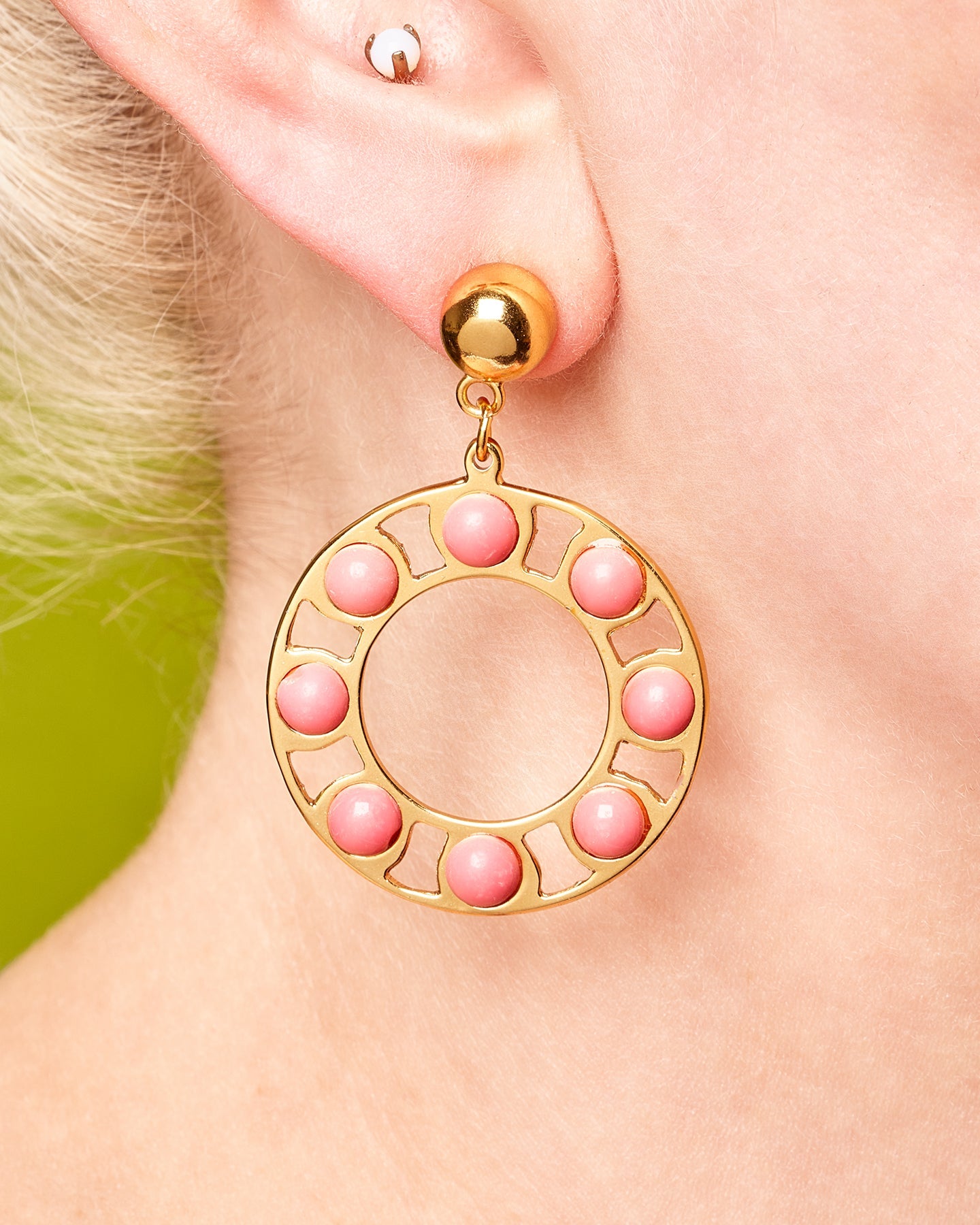 Cosmo Drop Hoop Earrings