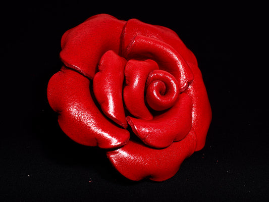 Rose Brooch Red