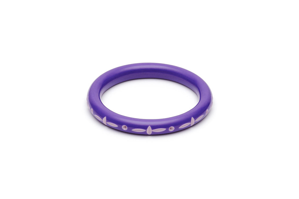 Splendette Narrow Violet Carved Maiden Bangle