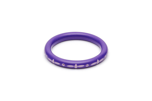 Splendette Narrow Violet Carved Maiden Bangle