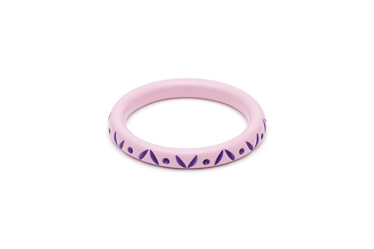 Narrow Clematis Carved Maiden Bangle