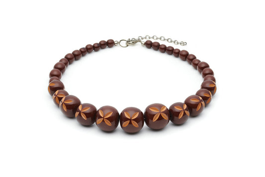 Splendette Walnut Bead Necklace