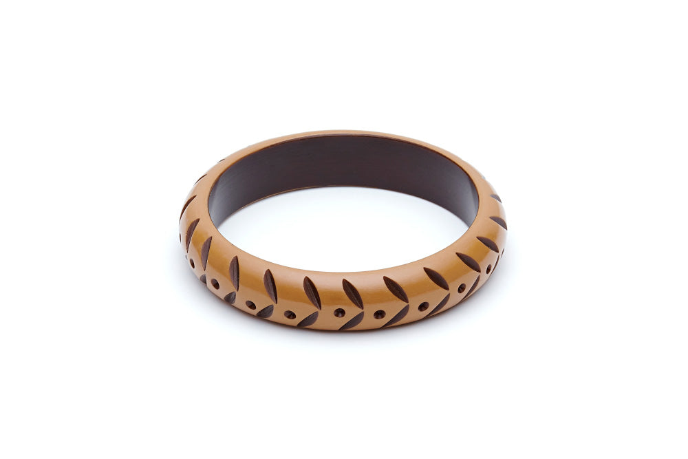 Splendette Midi Almond Carved Bangle