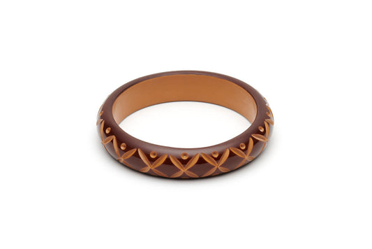 Splendette Midi Walnut Carved Bangle