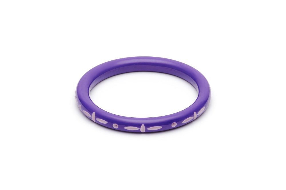 Splendette Narrow Violet Carved Bangle