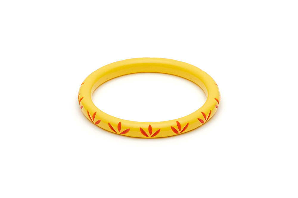 Splendette Narrow Sunrise Carved Bangle