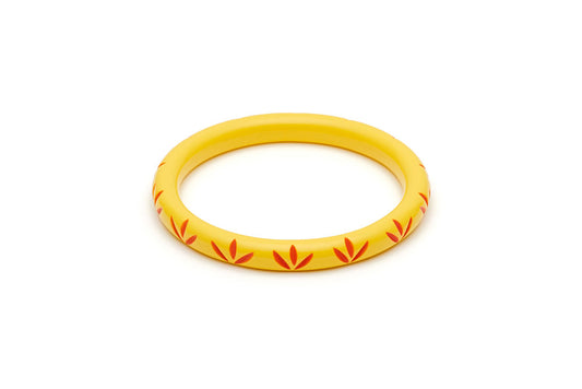 Splendette Narrow Sunrise Carved Bangle