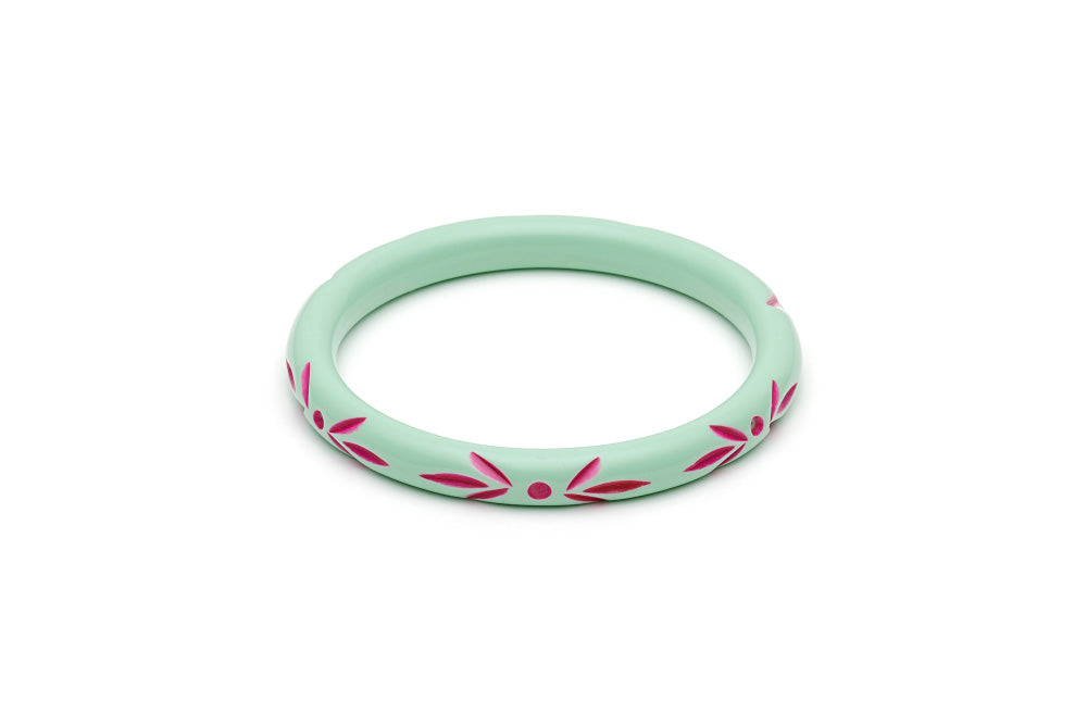 Narrow Parrot Carved Bangle