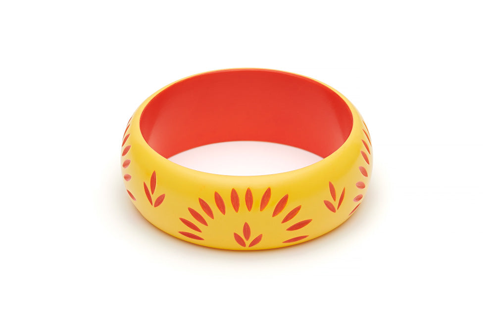 Splendette Wide Sunrise Carved Duchess Bangle