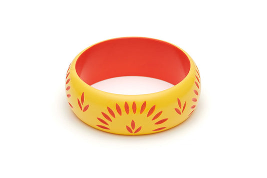Splendette Wide Sunrise Carved Duchess Bangle