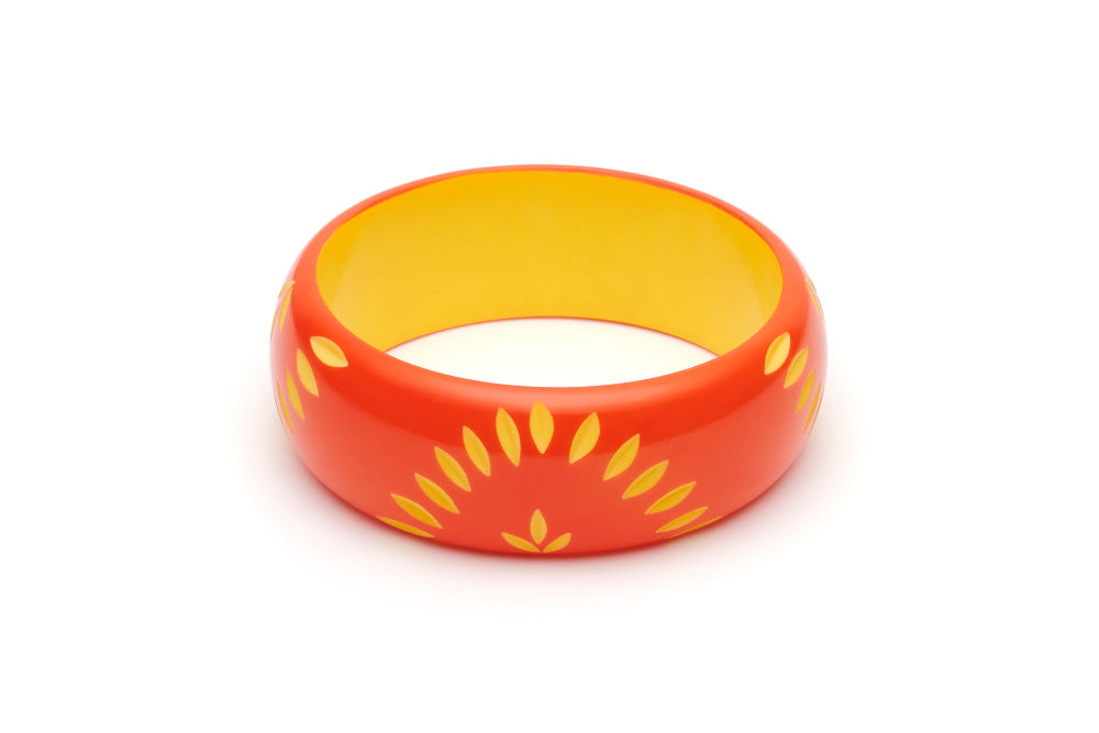 Splendette Wide Sunset Carved Duchess Bangle